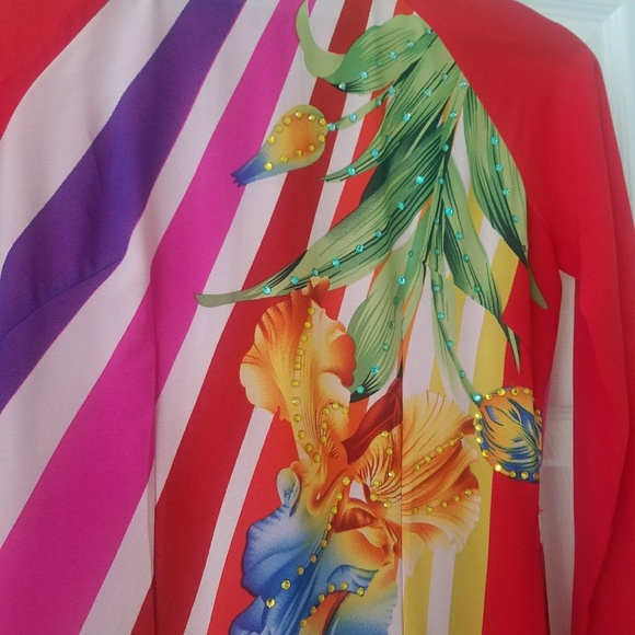 VINTAGE 70s rainbow festival dress - Picture 3 of 6